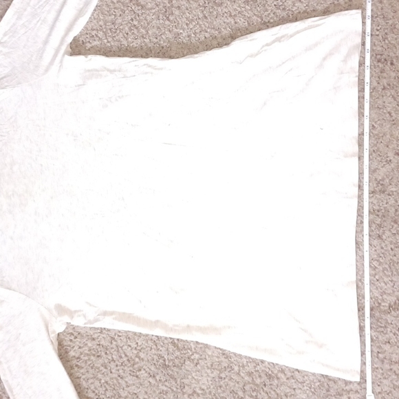 Pure Jill Long Sleeve Stretch Women's Medium Heathered Oatmeal Long Sleeve Shirt - Picture 13 of 16